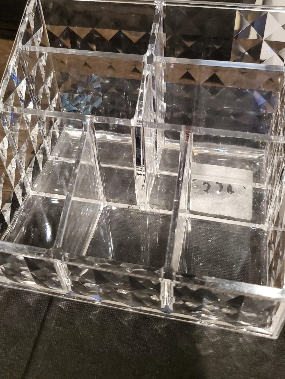 Clear Acrylic 6-Compartment Makeup & Desk Organizer
